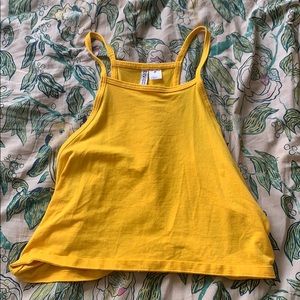 Yellow crop top